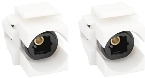 YINETTECH Toslink Keystone - Accoppiatore jack femmina a femmina, per apparecchiature audio, 2 pezzi