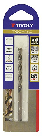 TIVOLY 11468520600 - Broca para metal HSSE5 Mango cilíndrico TECHNIC COBALT diámetro 6 mm largo 93 mm profundidad de corte 57 mm