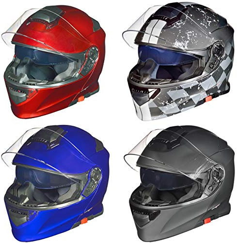 RS-982 Klapphelm Motorradhelm Conzept Motorrad Modular Roller Helm rueger, Größe:S (55-56), Farbe:Blau