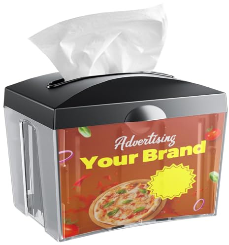 Tabletop Napkin Dispenser, Commercial Paper Napkin Dispensers, Black, 8 x 6.1 x 6.5, CHUANGDIAN