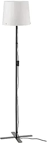 Tallatz BARLAST Floor Lamp with Black Metal Finish with White Shade, Modern Tall Floor Lamps for Living Room, Floor Standing Black Lamps Home Decor 150CM