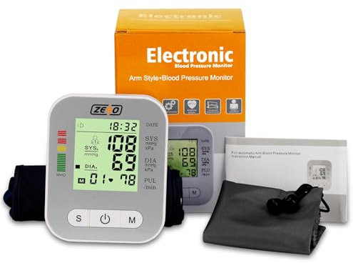 ZENO Blood Pressure Monitor for Home | Blood Pressure Machine | Upper Arm BP Cuff Machine | Accurate Blood Pressure Monitor | Easy to Use | Pulse Rate Monitor for Home Use & Portable