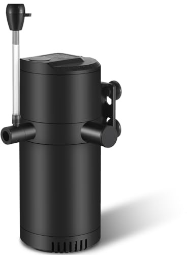 Filtre interne d'aquarium SOUSLOW avec débit 8w 500L/H pour eau propre, débit d'air réglable, faible bruit, vagues et silencieux