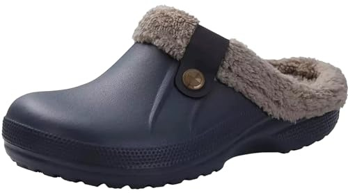 Sabots Homme Femme Fourrées Chaussons Maison Chaude Peluche Pantoufles