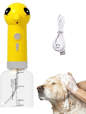 Dispensador Eléctrico De Champú En Espuma para Perros,Rociador de Champú Espumoso para Baño de Perros y Gatos - Aparato Eléctrico De Espuma para Ducha De Gatos Y Cachorros En Bañera Ducha Lavabo
