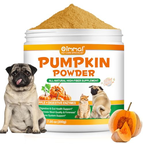 ZyranovaE Pumpkin for Dogs & Cats,Fiber Supplement with Apple, Sweet Potato & Enzymes,Supports Digestion Health,Stool & Gut Health,Add Water to Make Pumpkin Puree for Dogs