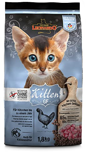 LEONARDO Kitten GF Katzenfutter Kitten, 1,8 kg getreidefreies Trockenfutter für Kätzchen bis 1 Jahr, Alleinfuttermittel mit frischem Geflügel