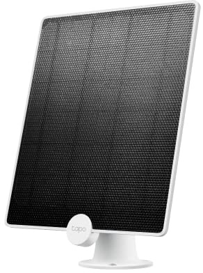 Tapo A200-4.5W Panel Solar (Blanco) para Cámara Vigilancia Inalámbrica con Batería, Fuente de Alimentación Continua, Impermeable, 360° de Montaje Ajustable(con Cable de 4m)