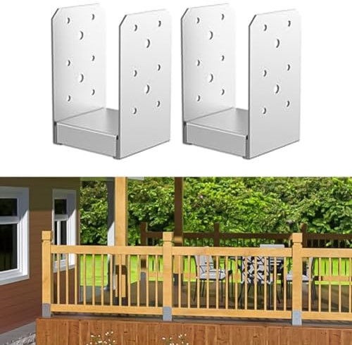 4x 4 Post Base, Adjustable Stainless Steel Concrete Post Base Anchor For Deck Support, For Pergolas, Pavilions, Fences, Gazebos