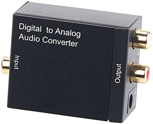 auvisio D A Wandler: Audio-Konverter digital zu analog, mit TOSLINK, Koaxial & Stereo-Cinch (analog Digital Wandler, Converter, optisches Kabel)