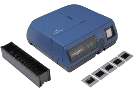 Pacific Image PowerSlide X Plus - Escáner de Diapositivas de 35 mm. Diapositivas montadas en escaneo automático por lotes. Máximo 50 Diapositivas/escaneo por lotes. 10000 dpi/Color Verdadero. Rango