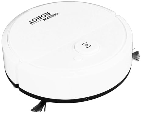 Wifehelper Robot Aspirador con Potente Succión, Barredora Automática Inalámbrica para Pelo de Mascotas en el Hogar, Limpieza Diaria de Suelos Duros, Aspiradora Robótica de Barrido