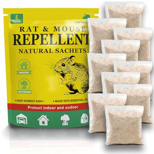 10P Natural Mouse Repellent with Peppermint Oil–Non-Toxic, Long-Lasting & Eco-Friendly Rodent & Pest Control for Home, Kitchen, Warehouse & Garden–Effective Deterrent for Mice, Rats, Spiders & Roaches