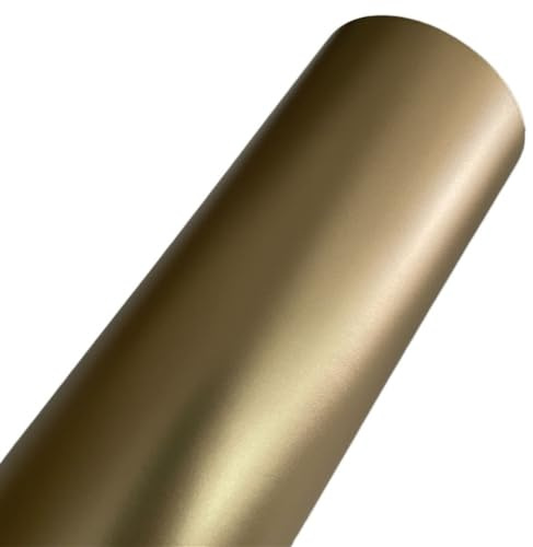 Covering Carbone Film d'emballage en vinyle métallisé or mat miroir holographique Chrome or voiture emballage feuille rouleau auto-adhésif autocollant(Champagne Gold,10cm x 152cm)