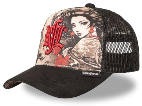 RFL Rock'nFreeLife Casquette Enfant, Trucker, Noir GEIS