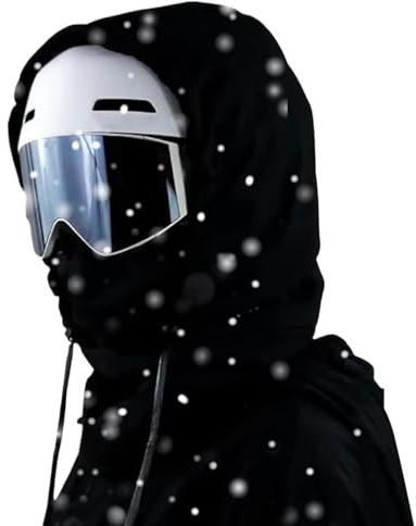 Cagoule D'Hiver,Respirante Coupe-vent Imperméable Et Chaude,Capuche Avec Protection Faciale - pour Usage Quotidien Voyage Temps Froid Moto Cyclisme Équitation Randonnée Ski Neige Pêche Travail Cosplay