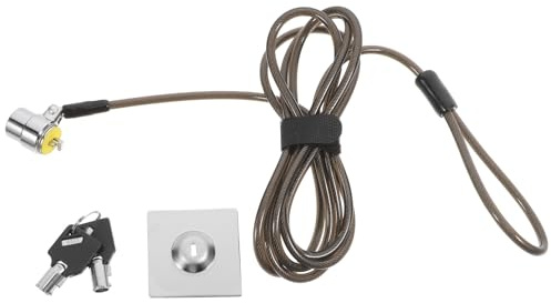HYTROVE Candado para Portátil de Aleación de Zinc y Acero Inoxidable de 1.9 M con Cable de Seguridad Resistente y Fácil de Abrir para Oficina y Hogar