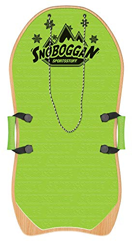 AIRHEAD SNO-BOGGAN Wood Sled, Green, 36 x 18 inches