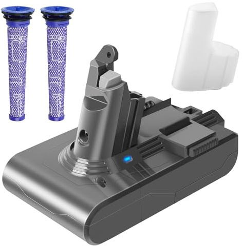 Waitley V6 4500mAh für Dyson V6 DC62 DC59 DC61 DC58 DC72 DC74 SV03 SV04 SV05 SV06 SV07 SV09 Staubsauger mit 2 Dyson Vorfilter, ohne Schrauben erforderlich.