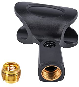 Grands Clips de Microphone Flexibles pour Tous Les émetteurs Portables Adaptateur de Support de Micro Dur et Durable Filetage en Plastique/cuivre avec vis en cuivre