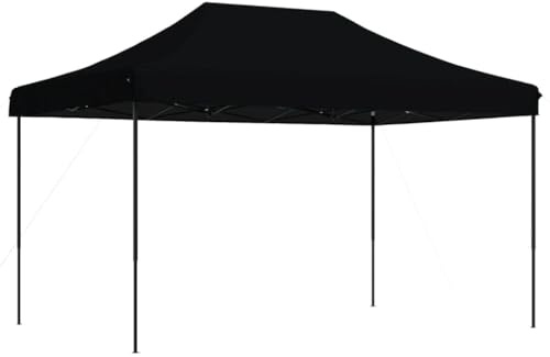 vidaXL Pop-Up hopfällbart partytält 440x292x315 cm svart, trädgårdstält, festtält, pop-up partytält, eventtält, fest tält, hopfällbart partytält