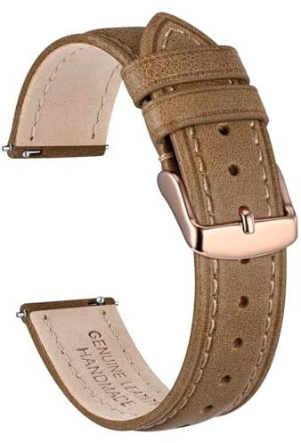 Ayadoo Bracelets de montre de remplacement de bracelet de montre en cuir de cire d'huile de 20 mm, pour hommes et femmes