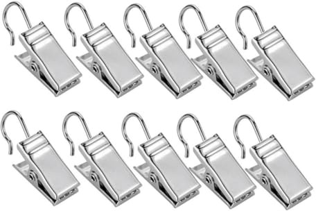 IMIKEYA 36piezas Ganchos De Cortina De Inoxidable Clips De Cortina Resistentes para Baño y Hogar Fáciles De Instalar y Desmontar Soporte Duradero y Drapes