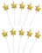 JJiaoLinin Vela de Cumpleaños en Forma de Estrella,10 piezas Bonitas Velas de Cumpleaños en forma de Estrella para Decoración de Tartas de Fiesta, Boda, Suministros, Oro