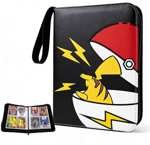 Álbum Cartas, Álbum de recortes, Álbum de tarjetas con 50 páginas, capacidad de 400 tarjetas,Card Binder Grande con Cremallera,Carpeta para Cartas con Archivador Impermeable y Doble Cara