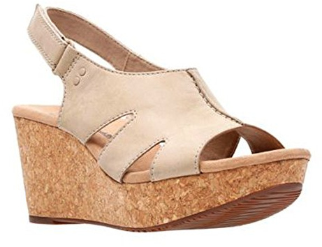 Clarks Plataforma Bari para mujer, Nubuck Arena, 44 EU Ancho