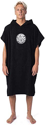 RIP CURL Poncho ou Serviette à Langer Wet As Change pour Les Sports Nautiques et Le Surf sur la Plage - Noir