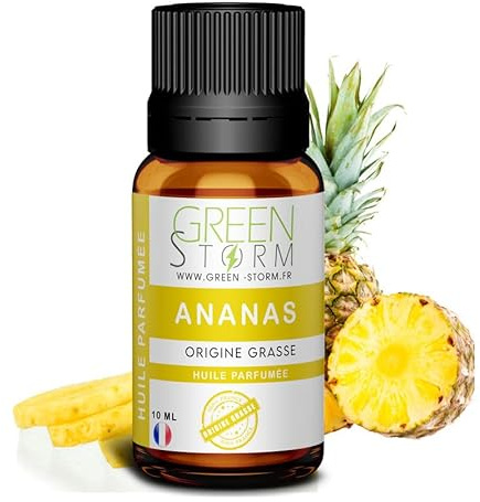 Huile PARFUMÉE Ananas 10 ML, Huile Essentielle - Diffusion, Cosmétique, Massage, Bain aromatique - DIY Bougie, Savon, Crème, Huile, Lotion - Peau Cheveux Green-Storm