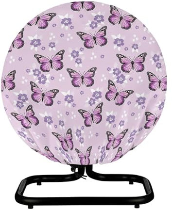 SCRAWLGOD Floor Fans Cover Purple Butterflies Industrial Fan Dust Cover Protective Cloth Dustproof Outdoor Fan Covers with Drawstring Design Household Fan Part & Accessories