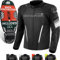 SHIMA SOLID Motorrad Jacke Herren mit Protektoren AIRFORCE Rückenprotektor Motorradjacke Sommer Schutzjacken Textiljacke Wasserdicht Powersports Protective Gear (Männer, Weiß, Regular, M)