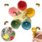 MXJFYY Gobelet à Boire pour Abeilles, 5pcs Tasses D'abeilles Colorées, Les Abeilles Ont Besoin D'endroits Sûrs pour Boire, Tasses D'abeilles, Resin Bee Cups Pollinors pour Le Décor de Jardin