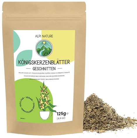 Alpi Nature Königskerze Tee 125g, Mullein, Königskerzenblätter geschnitten, Königskerze Blätter