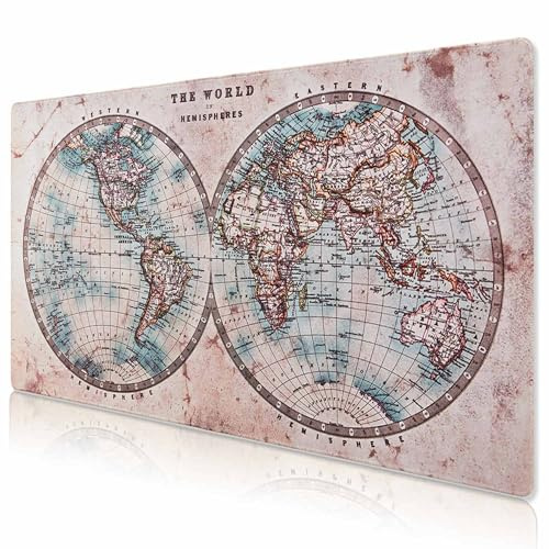 DOBAOJIA Tapis de Souris 700x300mm, Tapis de Souris XL Gaming, Sous Main de Bureau, Tapis de Clavier et Souris, Tapis de Ordinateur Bureau, surface anti-débordement et base antidérapante, le Carte