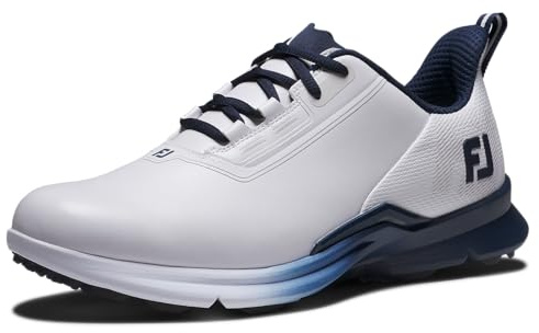 FootJoy Men's FJ Fuel Previous Season Style Golf Shoe, White/White/Navy, 11.5