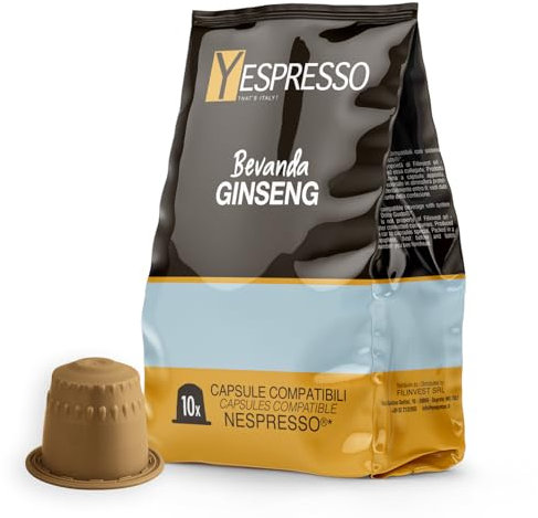 Yespresso 80 Capsule GINSENG Compatibili con Nespresso,