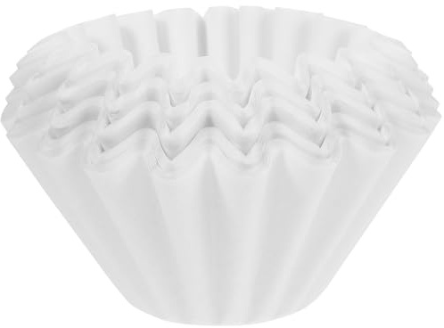 CLISPEED Filtros de Café Desechables Grandes Ondulados 50 Piezas, Papel para Espresso y Goteo, Taza Filtro para Máquina de Café, Accesorio Práctico para Uso Doméstico y Profesional