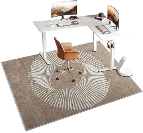 SZZEUOA Alfombrilla para Silla de Gaming Oficina, 120 x 150 cm Alfombra para protección de Suelos Duros, Alfombrilla para Silla de Oficina Protector Suelo Silla Ruedas Alfombra de Suelo para Laminado