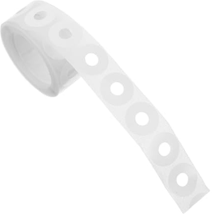 CATIEBYE Roll of PVC Binder Hole Reinforcers Self-Adhesive Repair Stickers for Strengthening and Protecting Punch Holes White Paper for Office and School Use