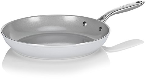 TECHEF - CeraTerra Ceramic Nonstick Frying Pan Skillet, (PTFE, PFAS, and PFOA Free), Dishwasher Oven Safe, Stainless Steel Handle, Induction-Ready, Made in Korea (12-in)