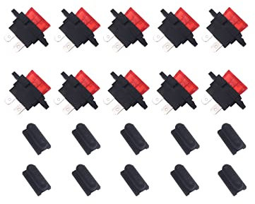 KOLACEN 10 Pcs Auto ATC Lame Standard Porte-Fusible Siège pour Voiture Bateau Camion SUV avec Couverture Noir + 10 Pcs 10 Amp Fusible Standard