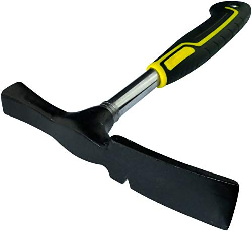 AERZETIX - C46179 - Marteau de Maçon Berlinois - 285mm - Tête en Acier avec Arrache-Clous - Manche Metallique Tubulaire - Outils de Maçonnerie Briques/Burin/Béton/Casser/Tailler/Démolition/Pierre