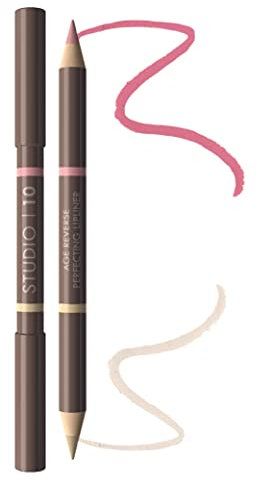 Studio10 Lip Liner Pencil - Plumping, Highlighting Dual-Ended Lip Pencil for Natural, Shaped, Fuller Lips - Universal Skin-True Colour and Hydrating Antioxidant Vitamins C & E