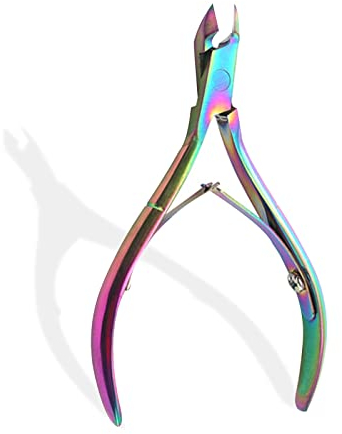 Professionelle Nagelhautzange,Nagelhaut Schere,Nagelhautschere aus Edelstahl,Pediküre- und Maniküre Set,für Eingewachsene Zehennägel(Farbe)