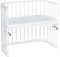 babybay Maxi Beistellbett mit Matratze Classic Cotton Soft, weiß lackiert, Ohne Mesh-nestchen