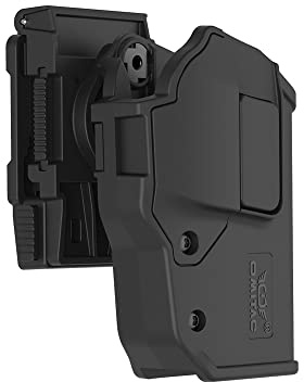 Fondina 360° Rotazione Sig P320, Fondina OWB per Sig Sauer P320 M17 M18 Taurus G3 Tattico, Fondina Esterna alla Cintura con Blocco Anti-Rotazione Livello 2, Rilascio Indice, per Mancino..