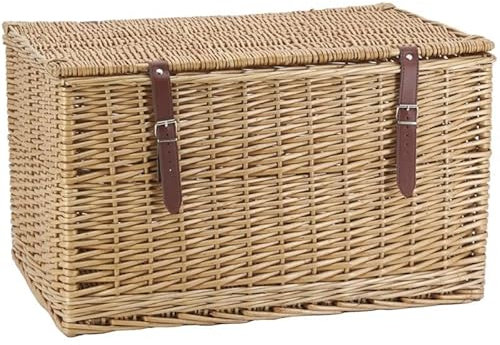 Baule in vimini buff marrone L62 grande modello